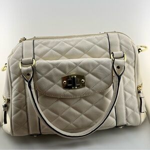 Elegant Cream Quilted Handbag